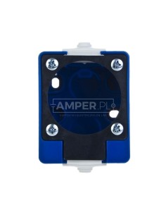 Puszka do gniazd jednofazowych o kołnierzach 50x50mm niebieska 106-0h