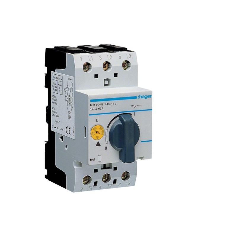 Wyłącznik silnikowy 0,4-0,63A MM504N Hager