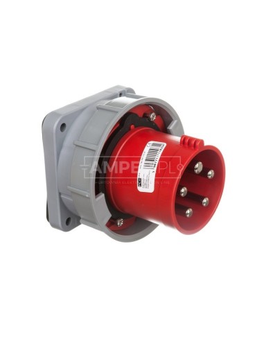 Wtyczka tablicowa 63A 5P 400V czerwona IP67 POWER TWIST 635-6