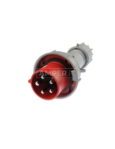 Wtyczka przenośna 63A 5P 400V czerwona IP67 POWER TWIST 035-6