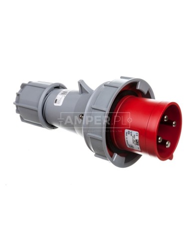 Wtyczka przenośna 63A 4P 400V czerwona IP67 POWER TWIST 034-6