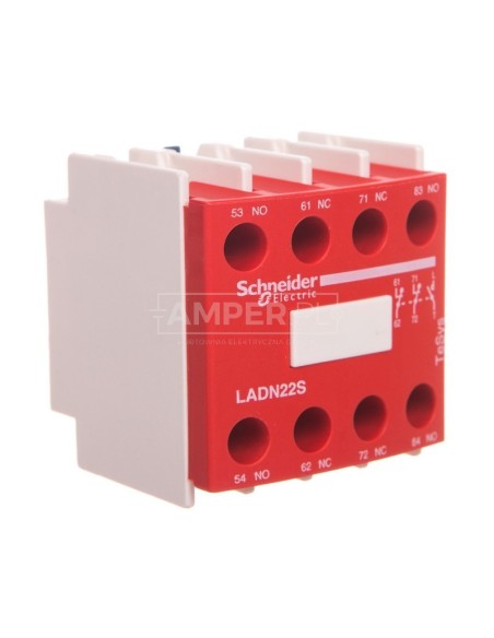 Styk pomocniczy 2Z 2R montaż czołowy czerwony PREVENTA LADN22S