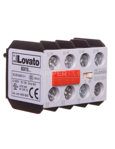 Styk pomocniczy 4R montaż czołowy 11BGX1004