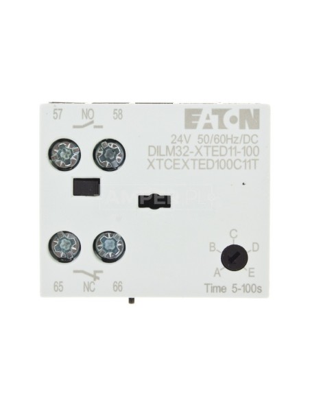 Elektroniczny moduł czasowy opoźnione odpodanie 0,05-100s 1Z 1R 24V AC/DC DILM32-XTED11-100(RA24) 104946