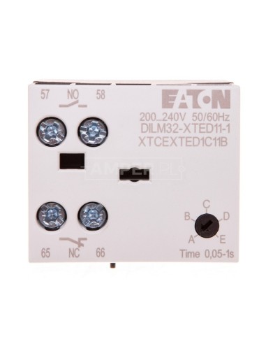 Elektroniczny moduł czasowy opoźnione odpodanie 0,05-1s 1Z 1R 24V AC DILM32-XTED11-1(RAC240) 105212