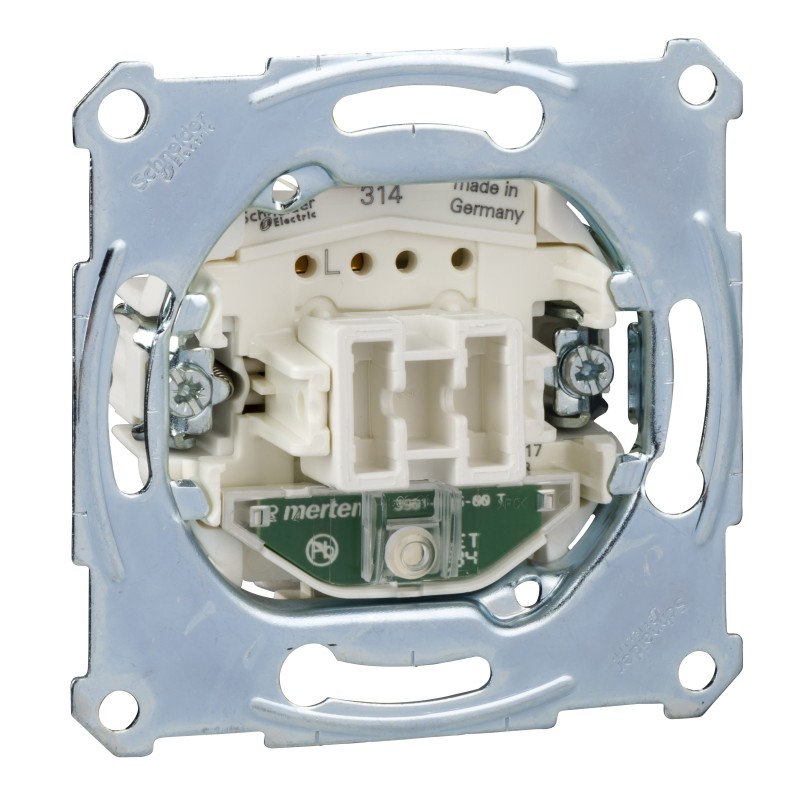 Mechanizm łączn. pojedyn., 1-bieg. z sygn. zał., p/t, 16AX, AC 250 V, b.śrub. Merten MTN3601-0000 Schneider