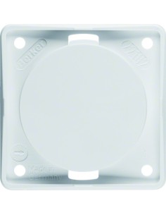 Integro Flow Zaślepka z płytką nośną, biały, połysk 945162509 Berker Hager 2