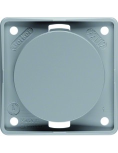 Integro Flow Zaślepka z płytką nośną, szary, połysk 945162507 Berker Hager 2