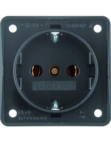 Integro Flow Gniazdo SCHUKO, antracyt, mat 941852505 Berker Hager