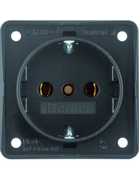 Integro Flow Gniazdo SCHUKO, antracyt, mat 941852505 Berker Hager
