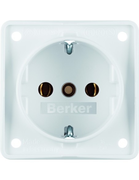 Integro Flow Gniazdo SCHUKO, biały, mat  941852502 Berker Hager