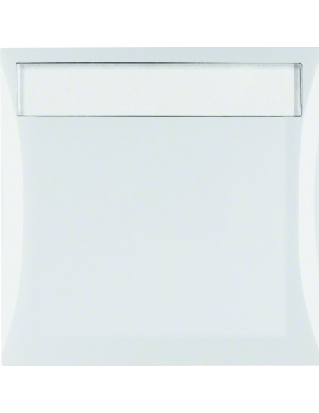 Integro Flow Ramka 1-krotna z pokrywą i polem opisowym, biały, połysk 919882502 Berker Hager