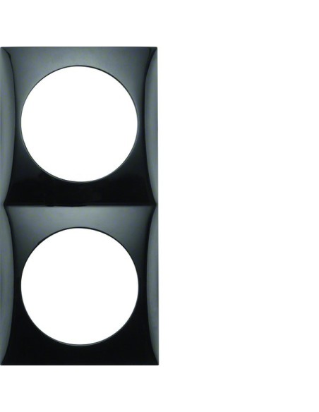 Integro Flow Ramka 2-krotna, czarny, połysk 918262510 Berker Hager