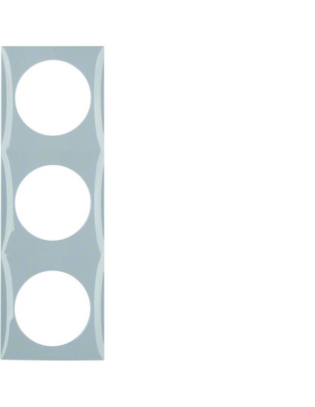 Integro Flow Ramka 3-krotna, szary, połysk 918192507 Berker Hager