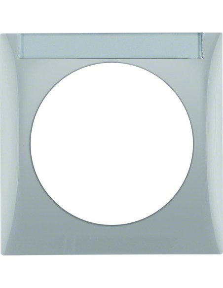 Integro Flow Ramka 1-krotna z polem opisowym, szary, połysk 918032507 Berker Hager