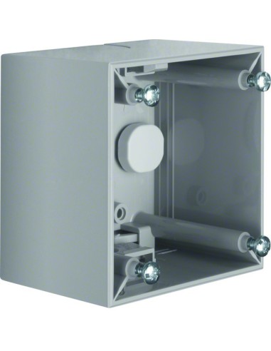 Integro Flow Puszka natynkowa 1-krotna wysoka, szary, połysk 911512507 Berker Hager