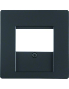 Q.x Płytka czołowa do gniazda głośnikowego, antracyt, aksamit 6810336086 Berker Hager 2