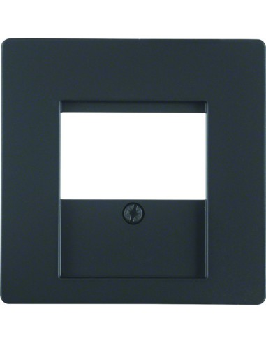Q.x Płytka czołowa do gniazda głośnikowego, antracyt, aksamit 6810336086 Berker Hager