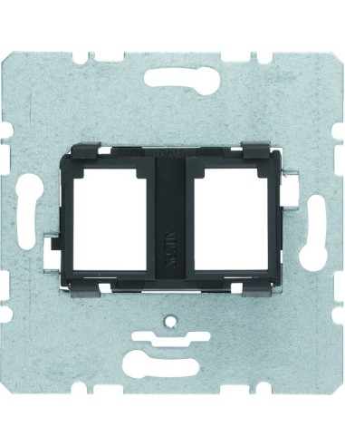 one.platform Płytka nośna podwójna z czarnym elementem mocującym, mechanizm 454202 Berker Hager