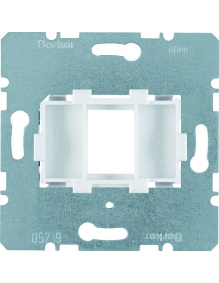 one.platform Płytka nośna pojedyncza z białym elementem mocującym, mechanizm 454002 Berker Hager