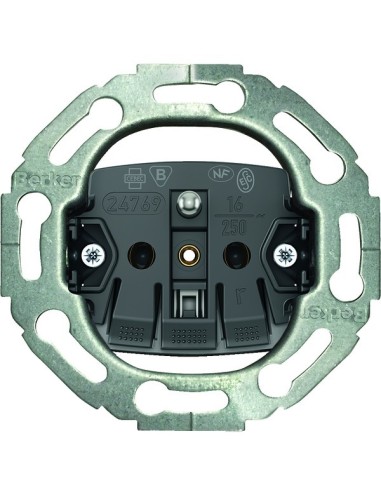 one.platform Mechanizm gniazda z uziemieniem, serie okrągłe, samozaciski 396768 Berker Hager