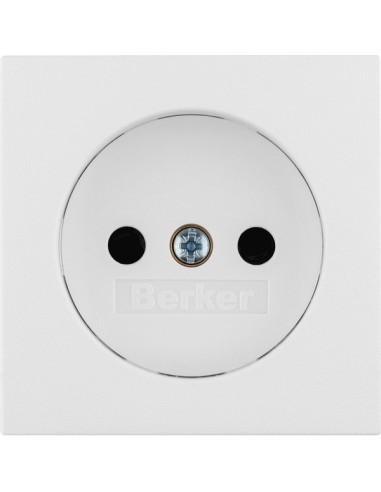 B.3/B.7 Płytka czołowa do gniazda bez uziemienia, biały 3967331909 Berker Hager