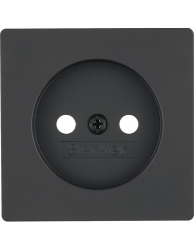 Q.x Płytka czołowa do gniazda bez uziemienia, antracyt aksamit 3967036086 Berker Hager