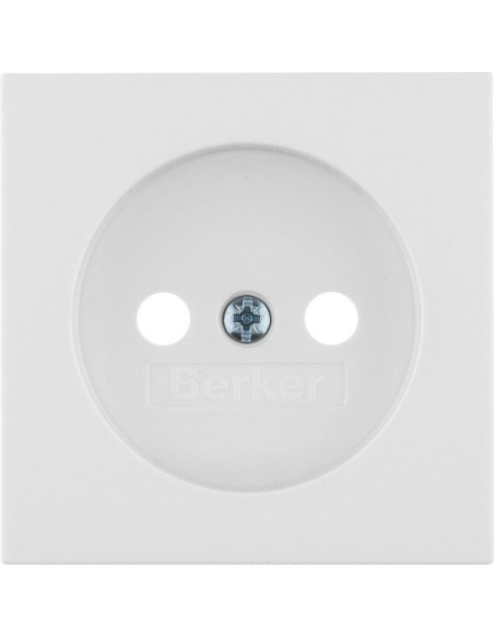 B.x Płytka czołowa do gniazda bez uziemienia, biały, połysk 3961038999 Berker Hager
