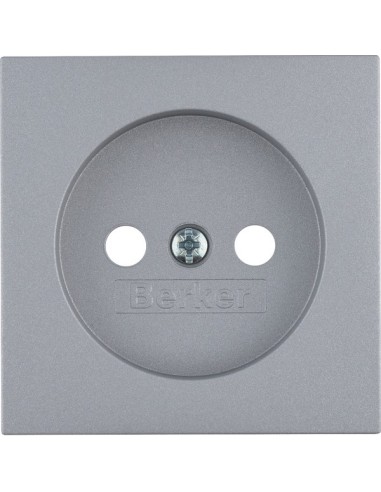 B.Kwadrat/B.7 Płytka czołowa do gniazda bez uziemienia, alu mat 3961038994 Berker Hager