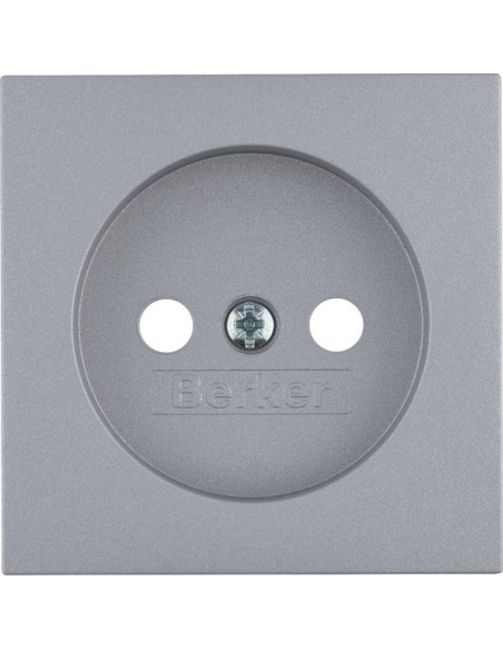 B.Kwadrat/B.7 Płytka czołowa do gniazda bez uziemienia, alu mat 3961038994 Berker Hager