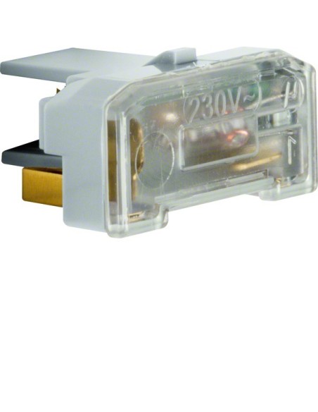 Akcesoria osprzęt Wkładka jarzeniowa z zaciskiem neutralnym IP44, mechanizm, szary 1675 Berker Hager