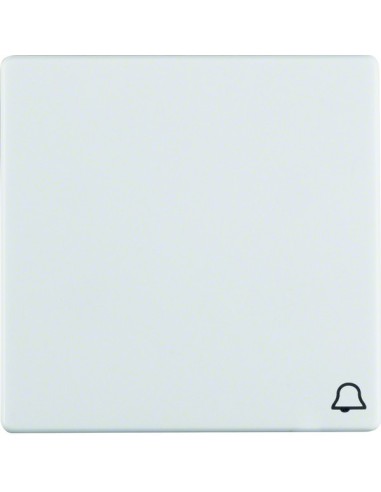 Q.x Klawisz z nadrukiem symbolu "dzwonek" do łącznika 1-klawiszowego, biały, aksamit 16206059 Berker Hager