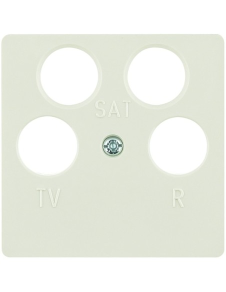 B.Kwadrat Płytka czołowa do gniazda antenowego 4-wyjściowego, kremowy 148402 Berker Hager