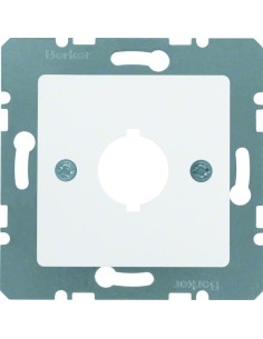 Q.x Płytka centralna z otworem ? 18,8 mm do gniazda wyrównania potencjału pojedynczego, biały, mat 14311909 Berker Hager 2