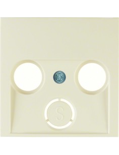 S.1 Płytka czołowa do gniazda antenowego 2- i 3-wyjściowego, kremowy, połysk 12038982 Berker Hager 2