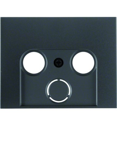 K.1 Płytka czołowa do gniazda antenowego 2- i 3 wyjściowego, antracyt mat, lakierowany 12017016 Berker Hager
