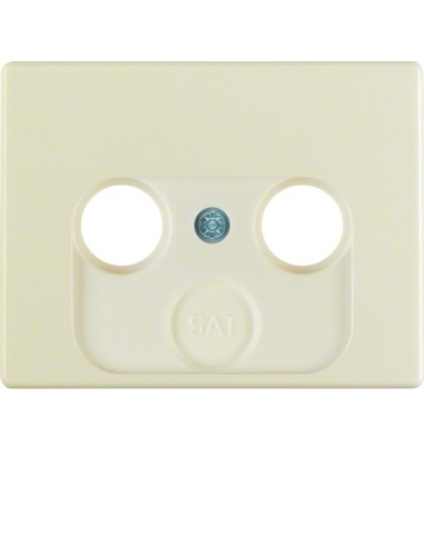 Arsys Płytka czołowa do gniazda antenowego 2- i 3-wyjściowego, kremowy 12010112 Berker Hager
