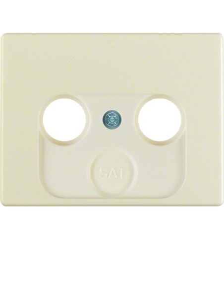 Arsys Płytka czołowa do gniazda antenowego 2- i 3-wyjściowego, kremowy 12010112 Berker Hager