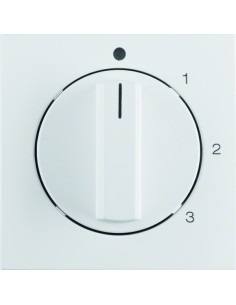 S.1/B.3/B.7 Płytka czołowa z pokrętłem do łącznika 3-pozycyjnego z pozycją zerową biały 10961909 Berker Hager 2