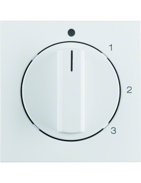 S.1/B.3/B.7 Płytka czołowa z pokrętłem do łącznika 3-pozycyjnego z pozycją zerową biały 10961909 Berker Hager