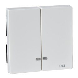Merten -Klawisz System M podwójny IP44 z okienkiem sygnalizacyjnym biały polarny Merten MTN3424-0319 Schneider