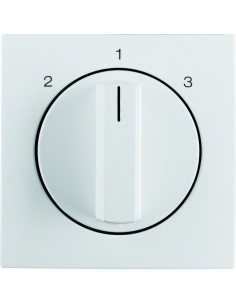 S.1/B.3/B.7 Płytka czołowa z pokrętłem do łącznika 3-pozycyjnego bez pozycji zerowej, biały 10841909 Berker Hager 2