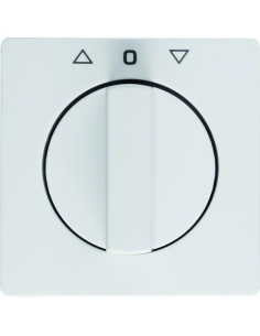 Q.x Płytka czołowa z pokrętłem do łącznika żaluzjowego obrotowego, biały, aksamit 10806089 Berker Hager 2