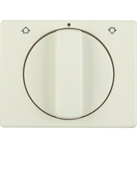 Arsys Płytka czołowa z pokrętłem do łącznika żaluzjowego obrotowego, kremowy 10770002 Berker Hager