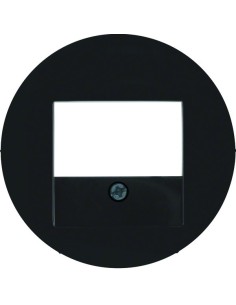 R.x Płytka czołowa do gniazda głośnikowego i gniazda ładowania USB, czarny, połysk 10382045 Berker Hager 2