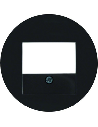 R.x Płytka czołowa do gniazda głośnikowego i gniazda ładowania USB, czarny, połysk 10382045 Berker Hager