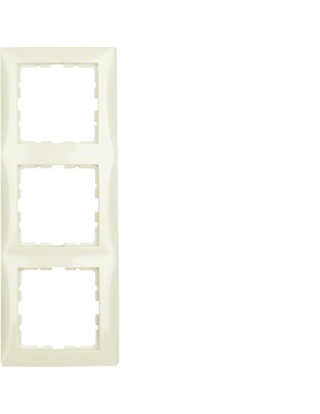 S.1 Ramka 3-krotna, kremowy, połysk  10138982 Berker Hager