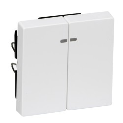 Merten, Klawisz System M podwójny z okienkiem sygnalizacyjnym biały active Merten MTN3420-0325 Schneider