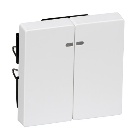 Merten, Klawisz System M podwójny z okienkiem sygnalizacyjnym biały active Merten MTN3420-0325 Schneider