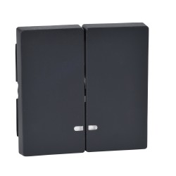 Merten, Klawisz System M podwójny z okienkiem sygnalizacyjnym antracytowy Merten MTN3420-0414 Schneider